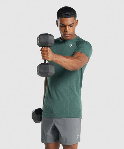 Gymshark Vital Light Seamless T-Shirt - Dark Green Marl