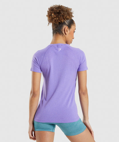 Gymshark Vital Seamless 2.0 Light T-Shirt - Bright Purple Marl
