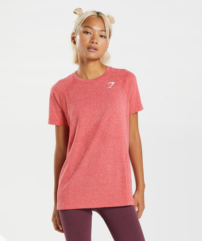 Gymshark Vital Seamless 2.0 Light T-Shirt - Chilli Red Marl