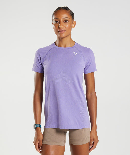 Gymshark Vital Seamless 2.0 Light T-Shirt  - Digital Violet Marl