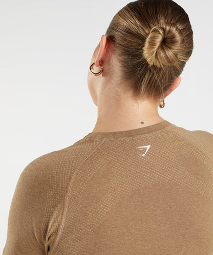 Gymshark Vital Seamless 2.0 Light T-Shirt  - Fawn Marl