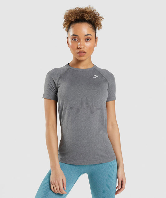 Gymshark Vital Seamless 2.0 Light T-Shirt - Smokey Grey Marl
