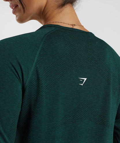 Gymshark Vital Seamless 2.0 Light Long Sleeve Top - Deep Teal Marl