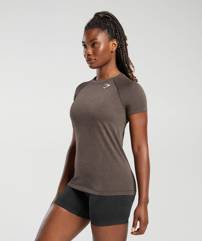 Gymshark Vital Seamless 2.0 Light T-Shirt - Brown Marl