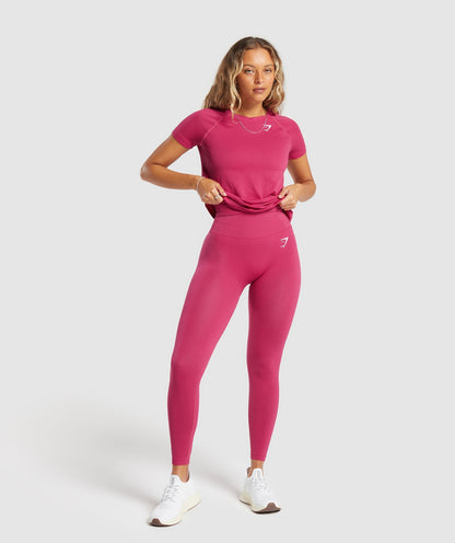 Gymshark Vital Seamless 2.0 Light T-Shirt - Vintage Pink/Marl