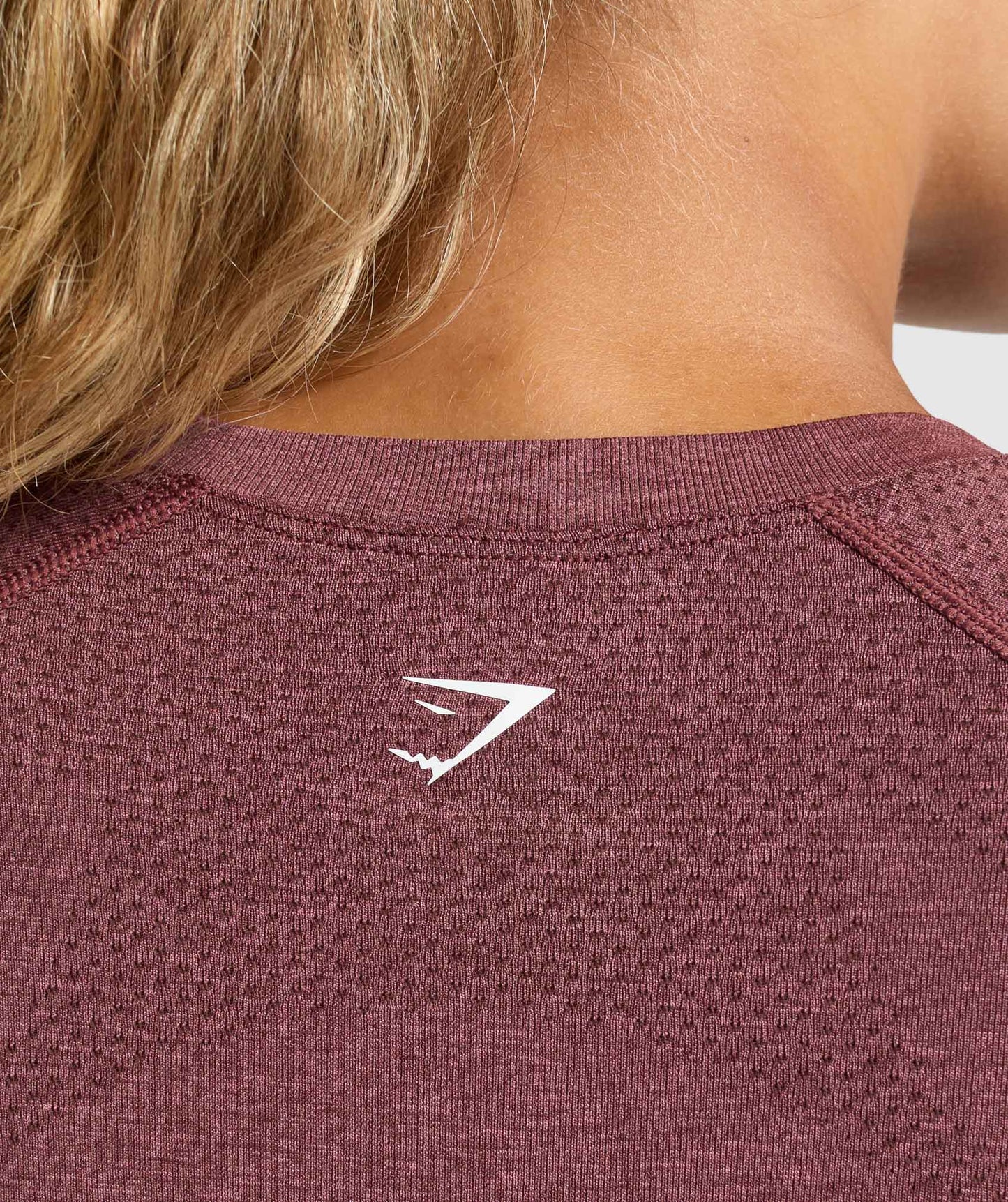 Gymshark Vital Seamless Light T-Shirt - Burgundy Pink /Marl
