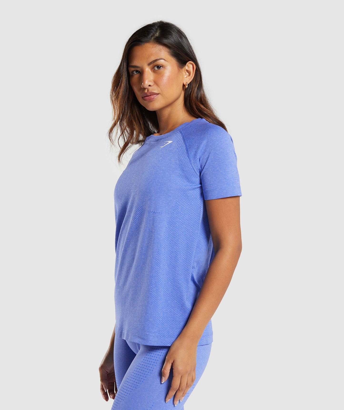 Gymshark Vital Seamless Light T-Shirt - Lift Blue/ Marl
