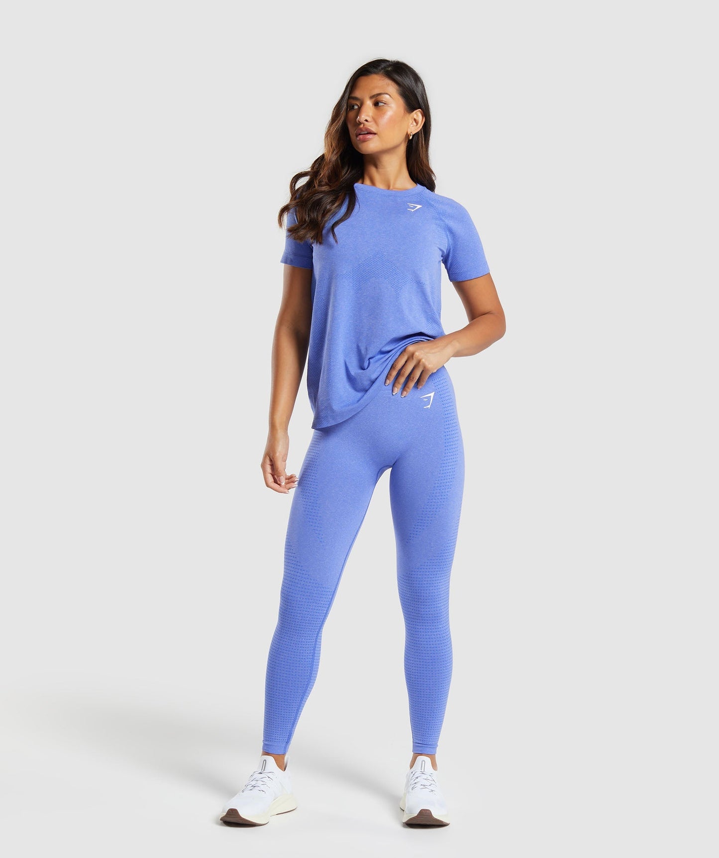 Gymshark Vital Seamless Light T-Shirt - Lift Blue/ Marl