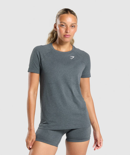 Gymshark Vital Seamless Light T-Shirt - Strong Grey/ Marl