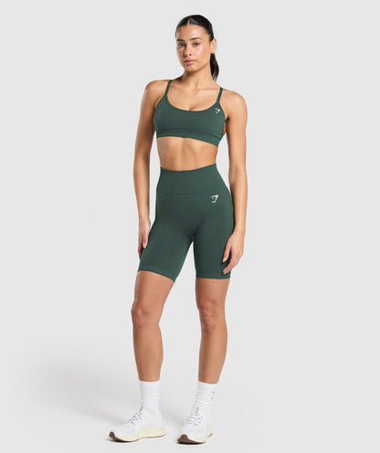 Gymshark Vital Seamless 7 Inch Shorts - Woodland Green Marl