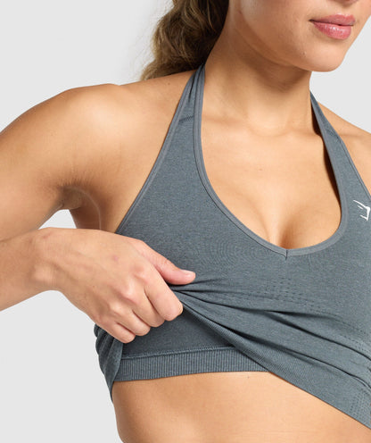 Gymshark Vital Seamless Halter Neck Tank - Strong Grey/Marl