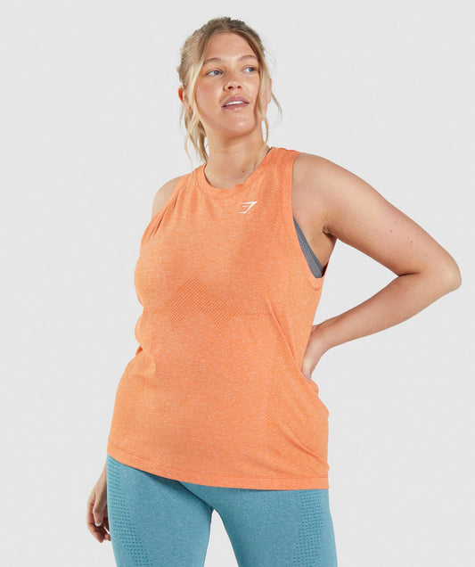 Gymshark Vital Seamless 2.0 Light Tank - Apricot Orange Marl