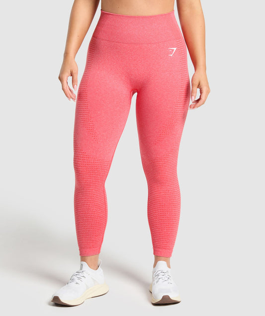 Gymshark Vital Seamless Leggings - Coral Red Marl