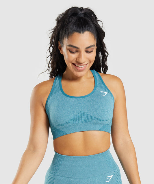 Gymshark Vital Seamless 2.0 Sports Bra - Tahoe Teal Marl