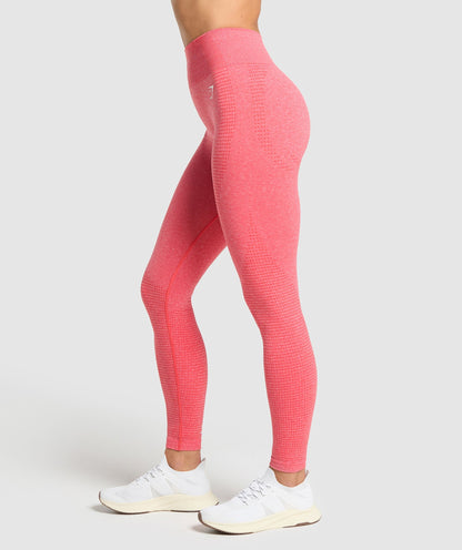 Gymshark Vital Seamless Leggings - Coral Red/Marl
