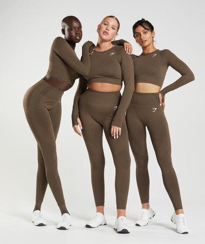 Gymshark Vital Seamless 2.0 Leggings - Espresso Marl