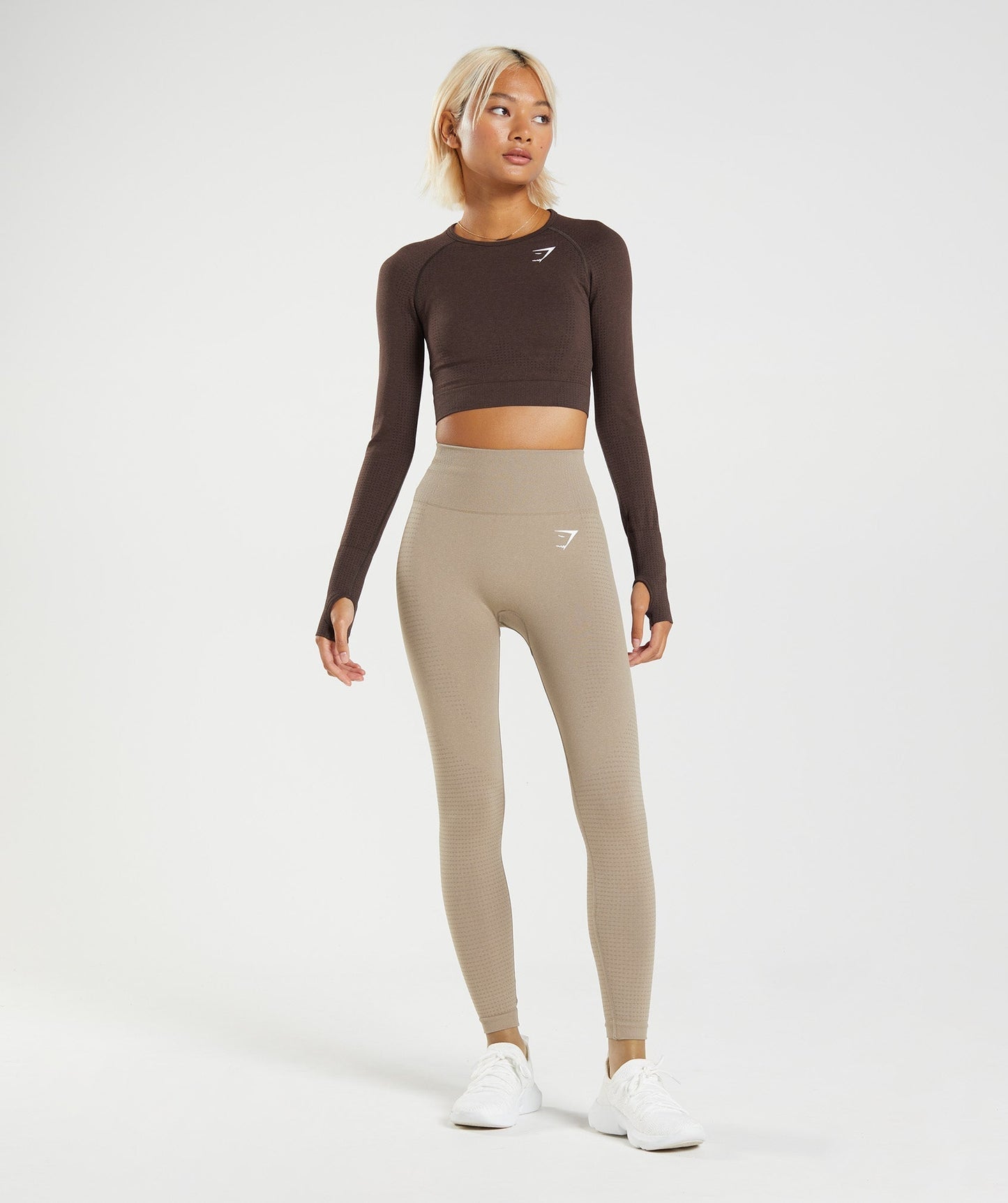 DNU - Gymshark Vital Seamless 2.0 Leggings - Vanilla Brown Marl