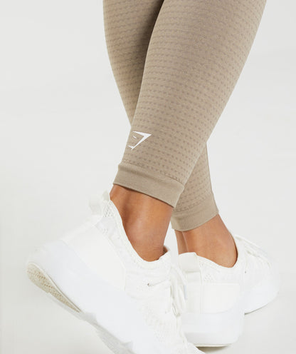 DNU - Gymshark Vital Seamless 2.0 Leggings - Vanilla Brown Marl