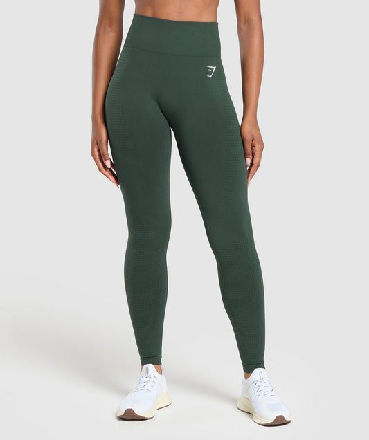 Gymshark Vital Seamless Leggings - Woodland Green Marl
