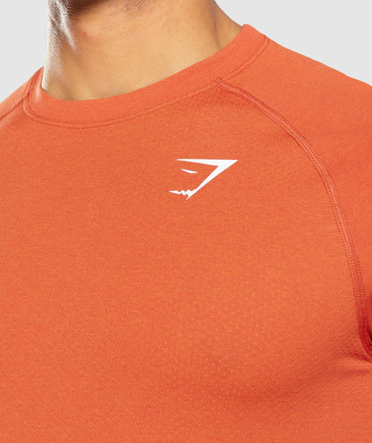 Gymshark Vital Light Seamless T-Shirt - Papaya Orange Marl