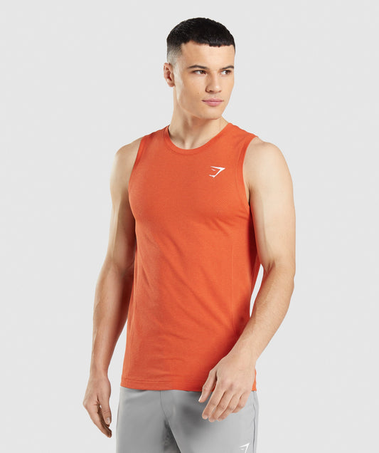 Gymshark Vital Seamless Light Tank - Papaya Orange Marl