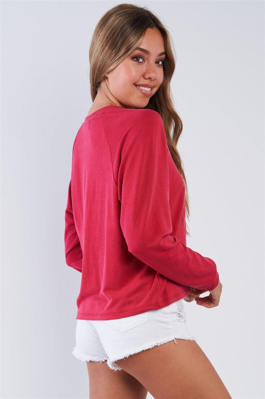 "Inspire Love" Graphic Print Crew Neck Fleece Sweater