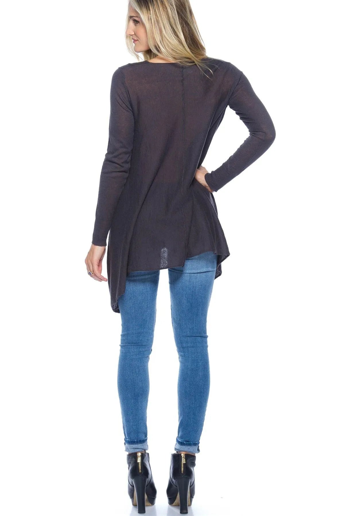 Black Charcoal Oversized Sweater /2-2-2