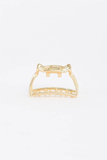 3pcs Gold Small Cat Shaped Cut-Out Hair Clip