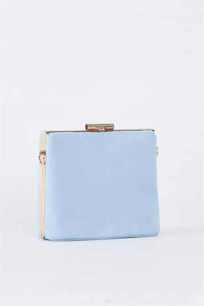 Baby Blue Chic Suede Clutch Bag /3 Bags