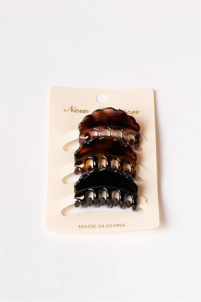 12pcs Brown And Black Mini Butterfly Clips