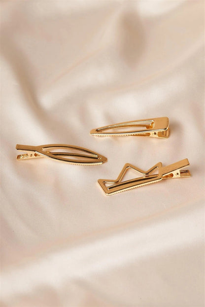12pcs Gold Crown Shaped Clips