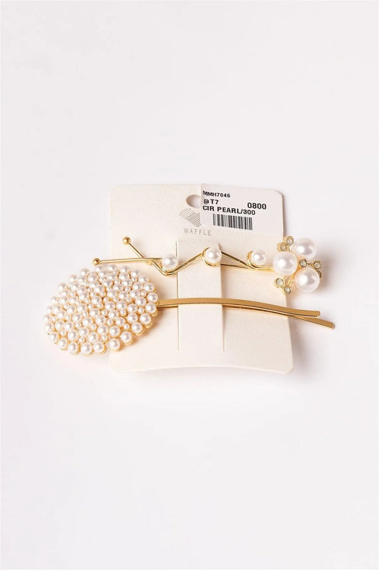 12pcs Gold Pearled Elegant Style Bobby Pins