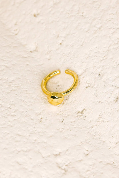 Ball Chunk Adjustable Gold Ring