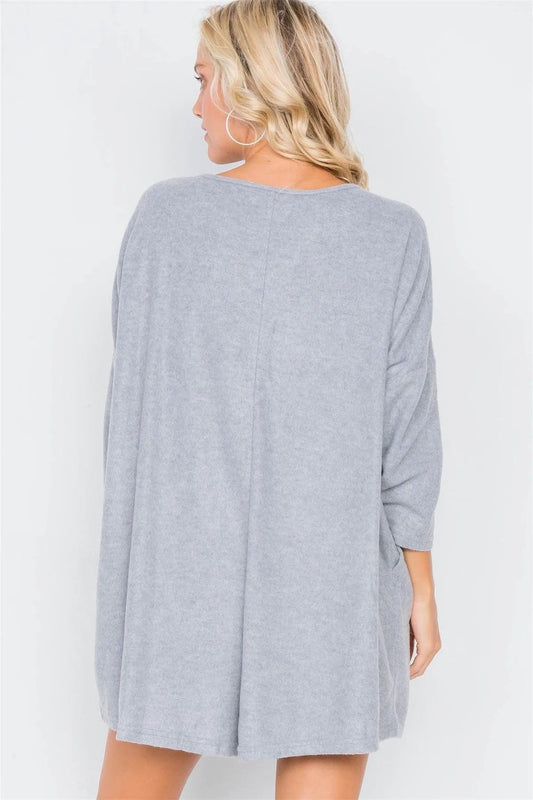 Best Seller! Charcoal Oversized Drop Shoulder Onesie Romper /3-3